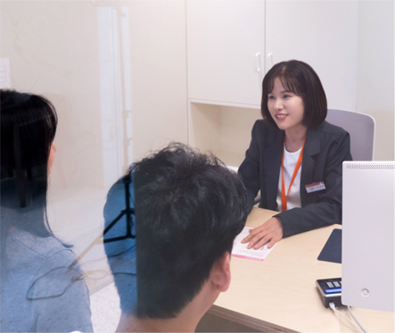 Female fertility testing at Seoul Miz IVF and Fertility Hospital in Seoul, South Korea